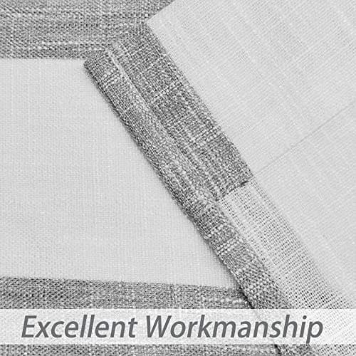 Central Park Gray White Vertical Stripe Curtain Semi Sheer, 44" Wx63" | Elegant Farmhouse Style for Living & Bedroom thumbnail 6