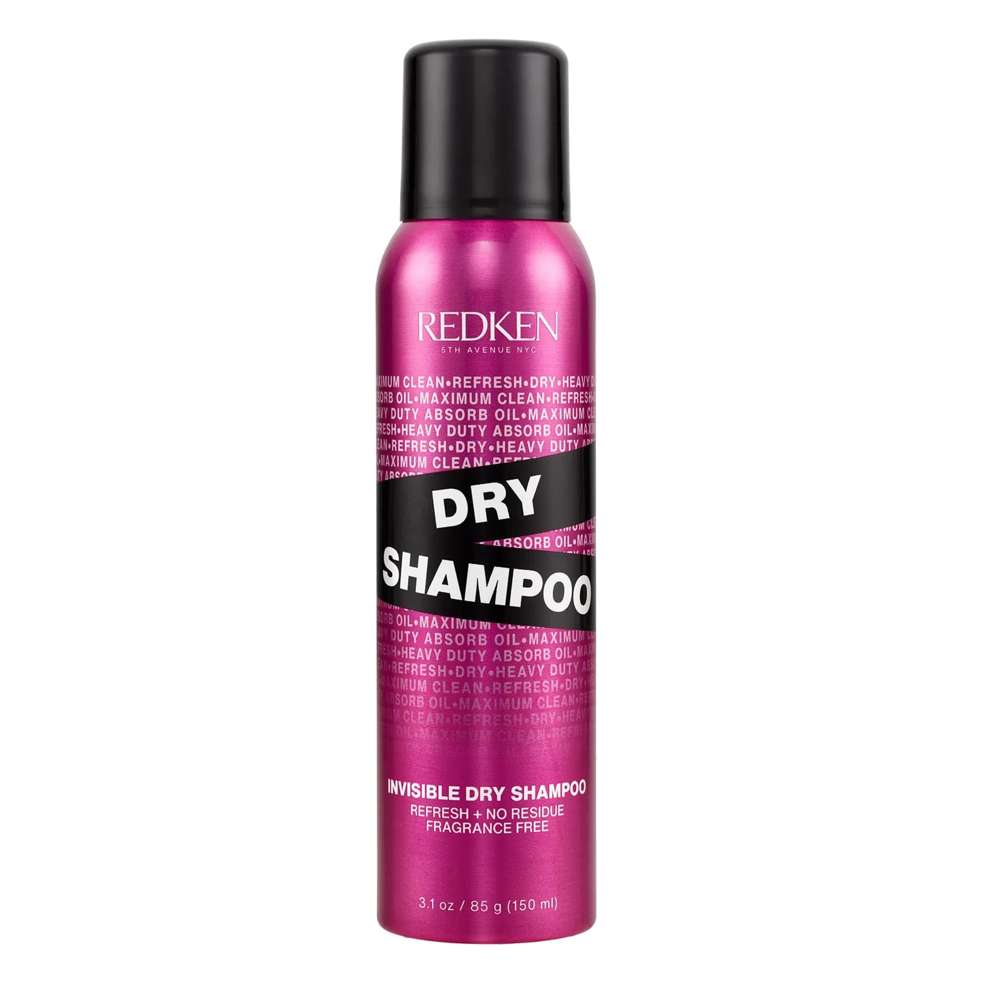 Redken Invisible Dry Shampoo 150ml (3.1 fl oz) | Fragrance-Free & Residue-Free — black