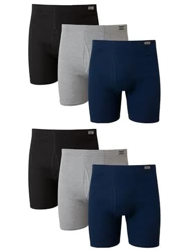 Hanes Men's Boxer Briefs 6 Pack Assorted | Tagless ComfortSoft Waistband, Mid Rise, Cotton (US) thumbnail 1