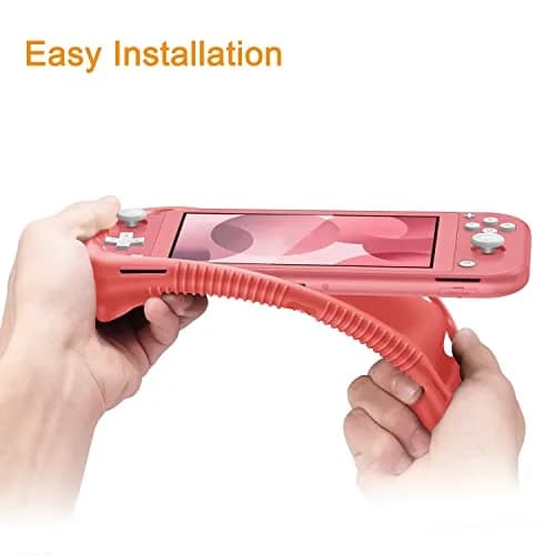 FINTIE Soft Silicone Protective Case for Nintendo Switch Lite (Living Coral) | Ergonomic Grip, Anti-Slip, Shock-Absorption & Anti-Scratch, Lightweight Grip Case Cover thumbnail 8
