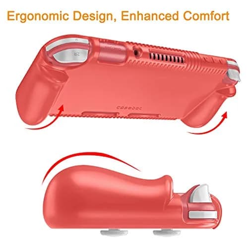 FINTIE Soft Silicone Protective Case for Nintendo Switch Lite (Living Coral) | Ergonomic Grip, Anti-Slip, Shock-Absorption & Anti-Scratch, Lightweight Grip Case Cover thumbnail 3