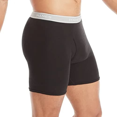 Hanes Men's Boxer Briefs 6 Pack, Medium | Cool Dri Moisture-Wicking Cotton Blend thumbnail 3
