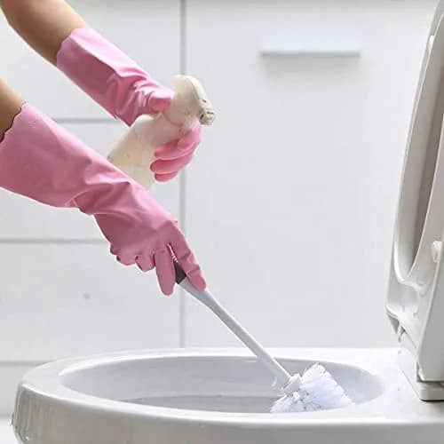 HSL Household Cleaning Gloves - Reusable Waterproof Latex-Free Gloves (Large, 2 Pairs) | Cotton Lined, Non-Slip thumbnail 5