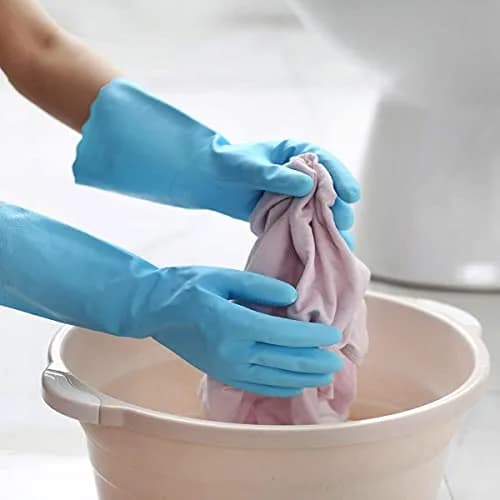 HSL Household Cleaning Gloves - Reusable Waterproof Latex-Free Gloves (Large, 2 Pairs) | Cotton Lined, Non-Slip thumbnail 6