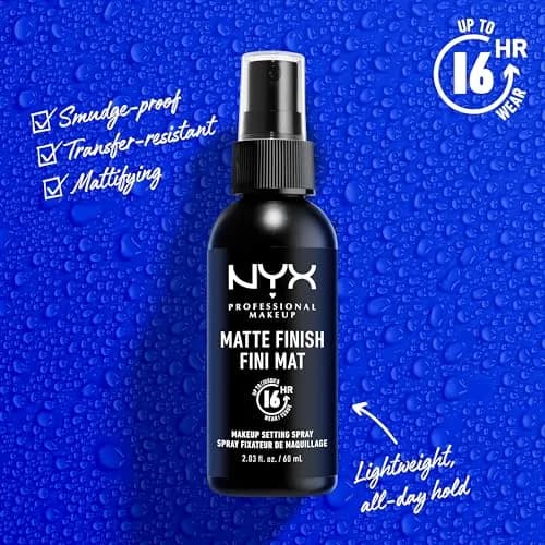 NYX PROFESSIONAL MAKEUP Matte Finish Setting Spray Jumbo Size | 180ml (6.08 Fl Oz) Long-Lasting Face Mist thumbnail 3
