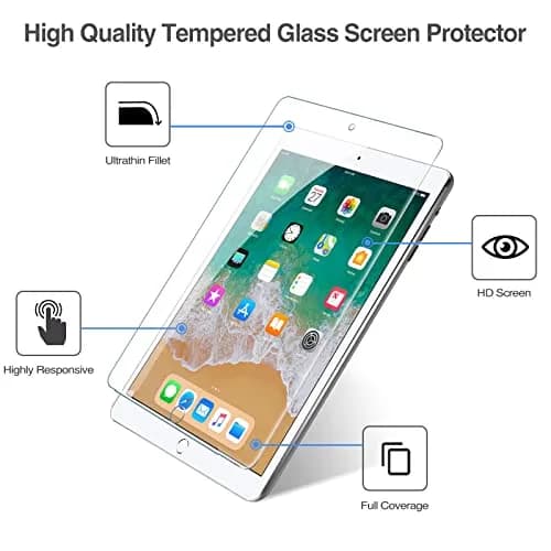 ProCase 2 Pack Tempered Glass Screen Protector for iPad 9.7" (6th/5th Gen, Air 2/1, Pro 9.7) | HD Clear, 9H Hardness, Bubble-Free thumbnail 3
