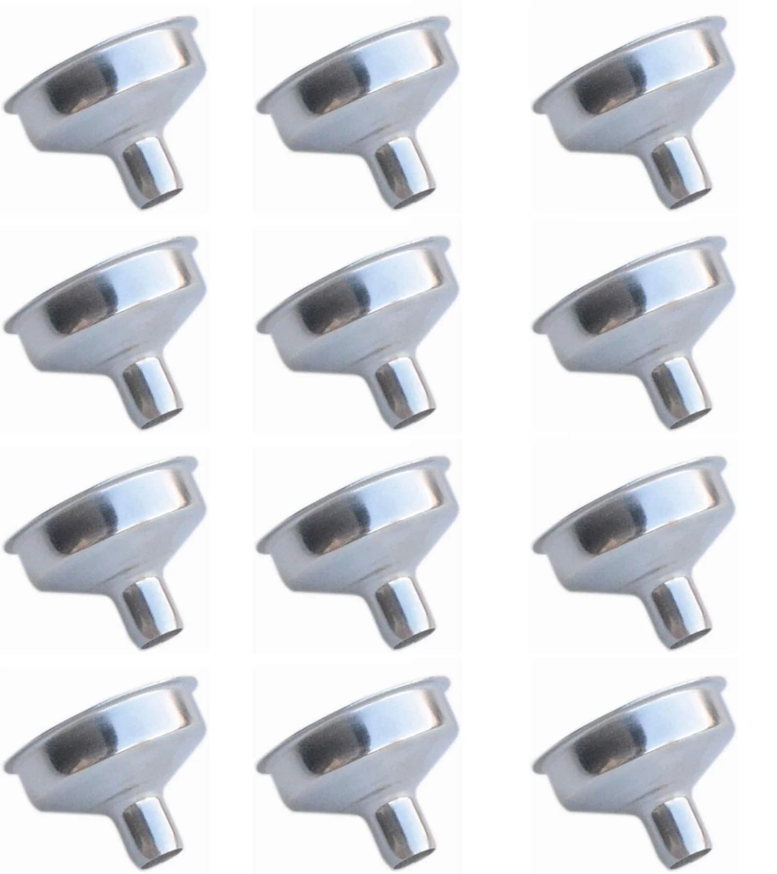 Yansanido Stainless Steel Mini Funnels 1.25 Inch | 12 Pack for DIY & Bottles — 12-Pack