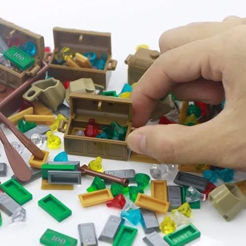 BroTex Pirate Treasure Chest Accessories 172 Pieces | STEM Educational Building Blocks for Kids 6+ thumbnail 5