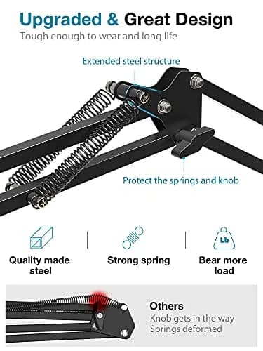 InnoGear Adjustable Webcam Stand & Microphone Boom Arm | 71 cm (28 inches) Black thumbnail 6