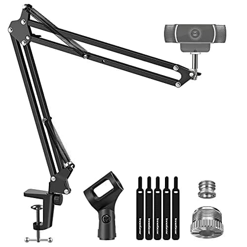 InnoGear Adjustable Webcam Stand & Microphone Boom Arm | 71 cm (28 inches) Black thumbnail 1