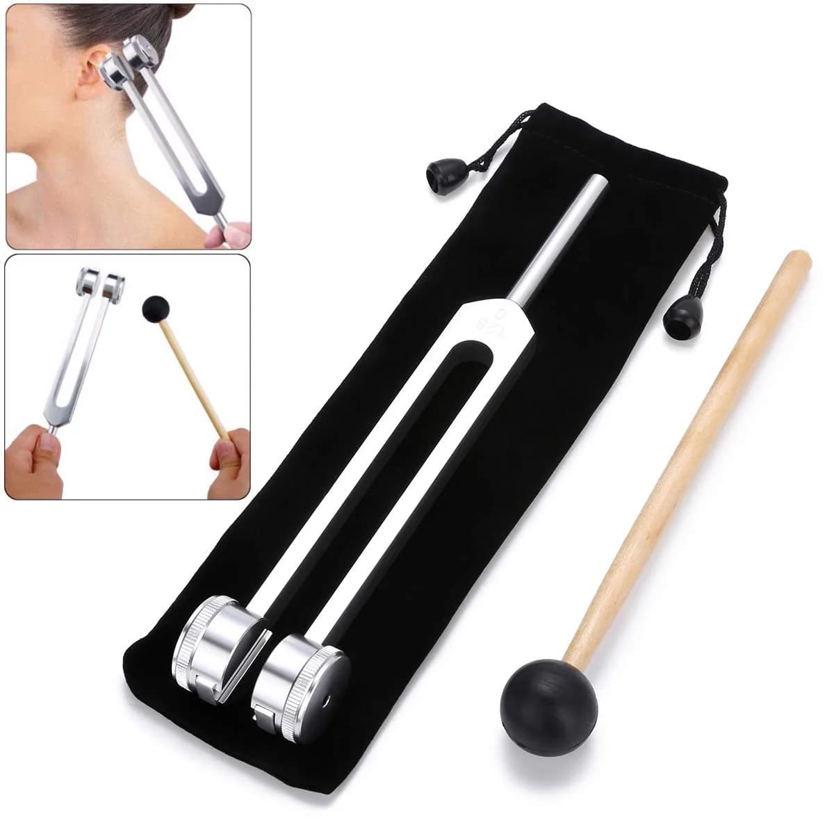 Bysameyee 128 Hz Tuning Fork with Mallet | Medical Grade Aluminum Alloy - view 2