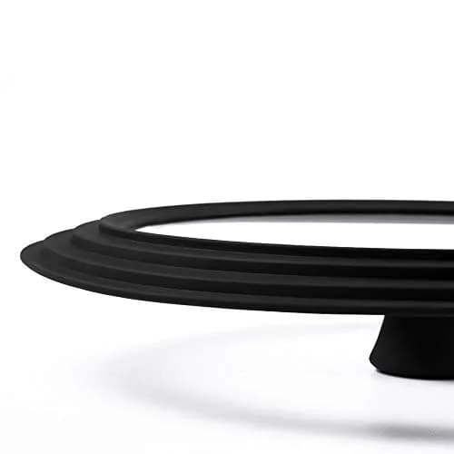 ELKKNOVE Universal Lid for Pots, Pans & Skillets 20cm-24cm (8"-9.5") | Tempered Glass with Steam Vent thumbnail 2