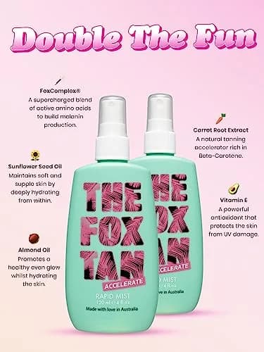 THE FOX TAN Double It Mist 120mL | Rapid Tanning Accelerator for Darker & Faster Tans thumbnail 4