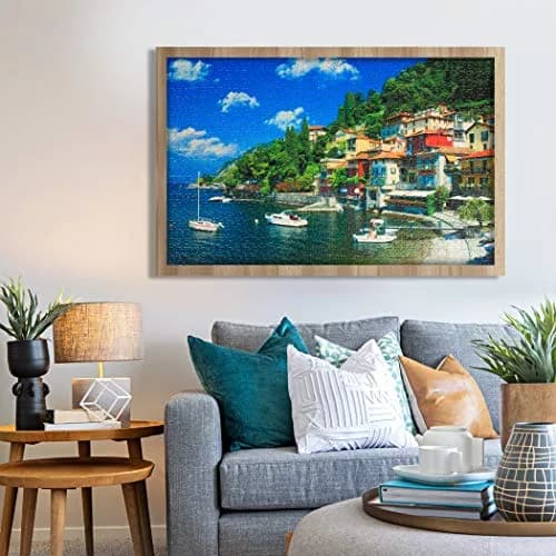 Lavievert 1000 Piece Jigsaw Puzzle Game for Adults - Lake Como, Italy | Family Bonding & Cognitive Fun thumbnail 7