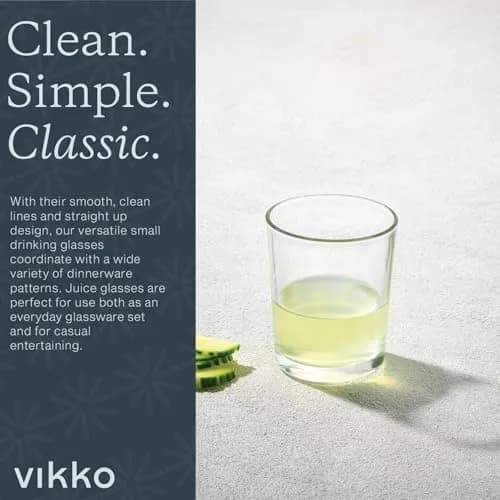 Vikko Small Juice Glasses 5 Oz | Heavy Base Glassware for Kids & Tasting thumbnail 5