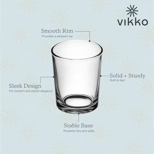 Vikko Small Juice Glasses 5 Oz | Heavy Base Glassware for Kids & Tasting thumbnail 3