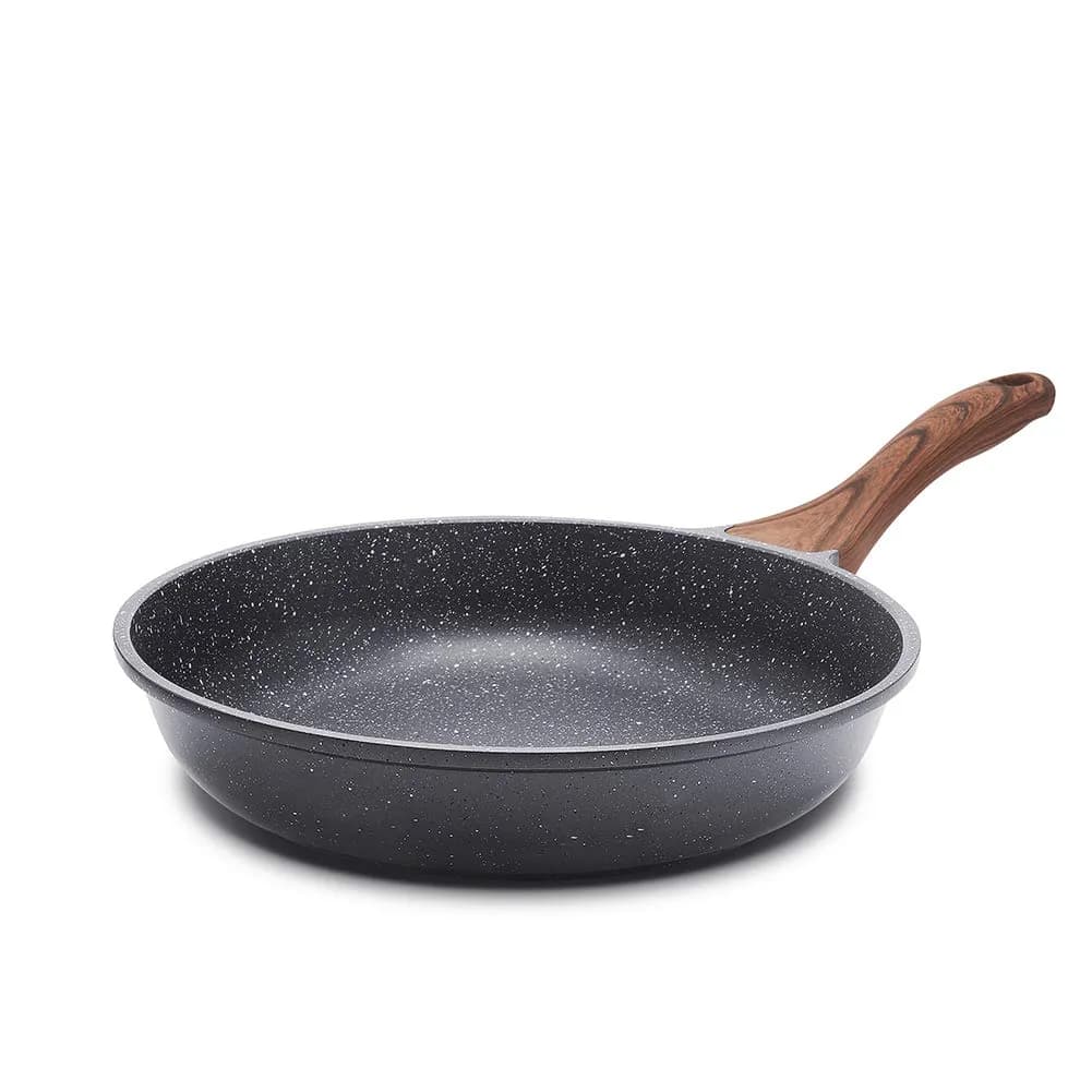 SENSARTE 11 Inch Nonstick Frying Pan Skillet | Swiss Granite Coating, PFOA Free, Induction Compatible — Gray