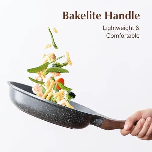 SENSARTE 9.5 Inch Nonstick Frying Pan Skillet | Swiss Granite Coating Omelette Pan thumbnail 6
