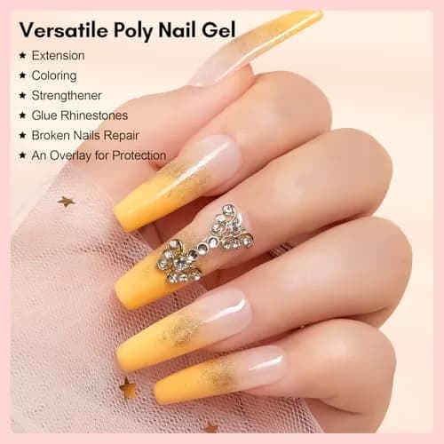 Makartt Nude Colors Poly Nail Gel Kit 15ml (0.5 Fl Oz) | All-in-One Builder Gel Extension Set with Slip Solution, Base, Top Coat, Forms thumbnail 5