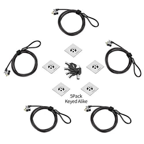 LORADAR 5Pack Laptop Cable Lock 6.7Ft | Anti Theft Security Lock with 5 Keys thumbnail 1