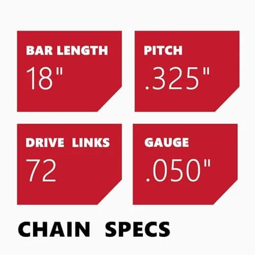 KAKEI Chainsaw Chain 18 Inch .325" Pitch .050" Gauge 72 Drive Links | Semi Chisel, German Steel, Fits Husqvarna 440 thumbnail 3