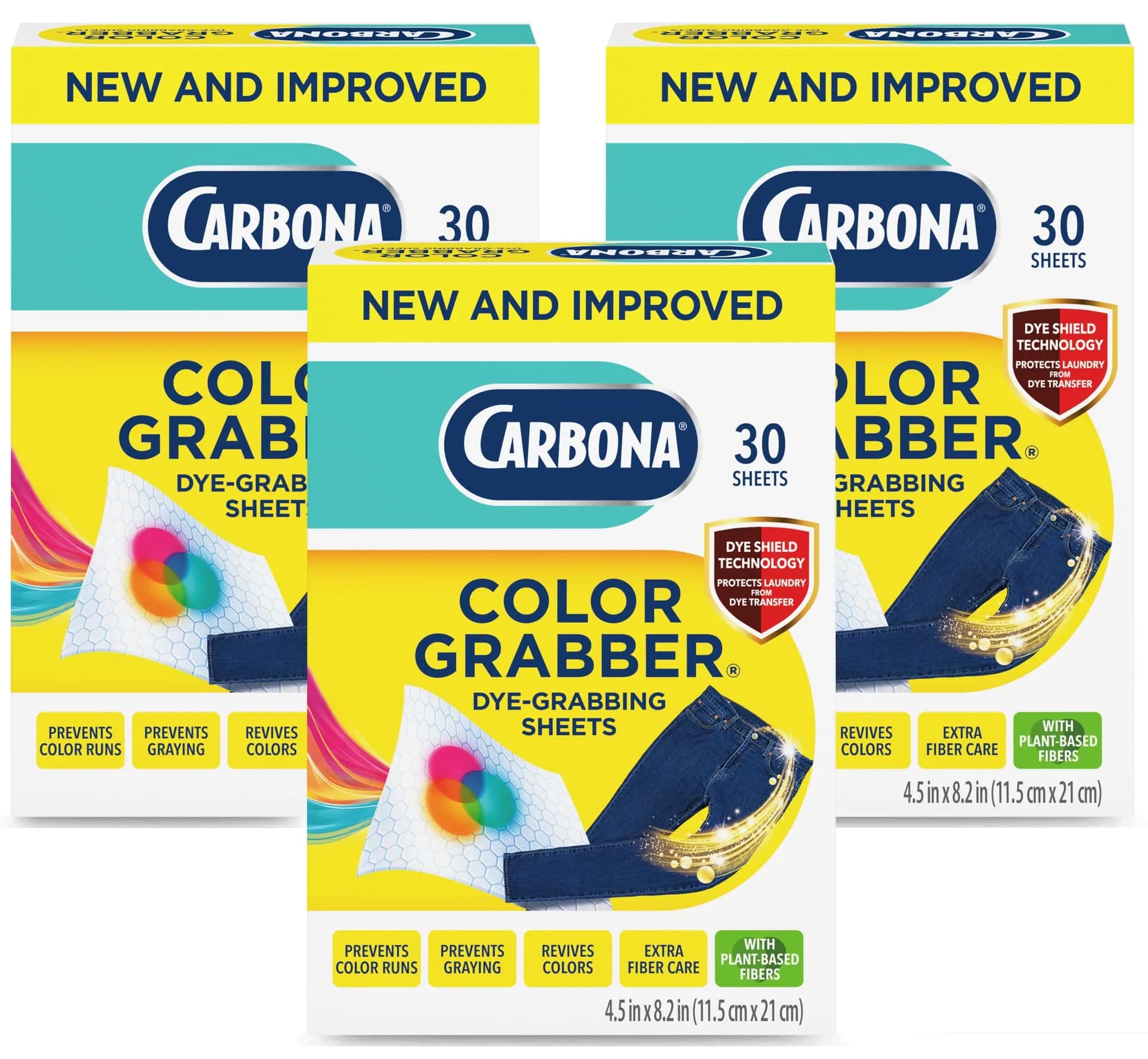 Carbona Color Grabber Sheets 30 Count | Prevents Color Runs & Bleeding in Laundry — Sheets