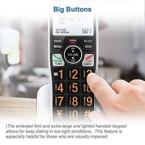 AT&T BL102-2 DECT 6.0 Cordless Phone System with Answering Machine, Call Blocking, Caller ID Announce, Audio Assist, Intercom, Silver/Black (2 Handsets) thumbnail 5