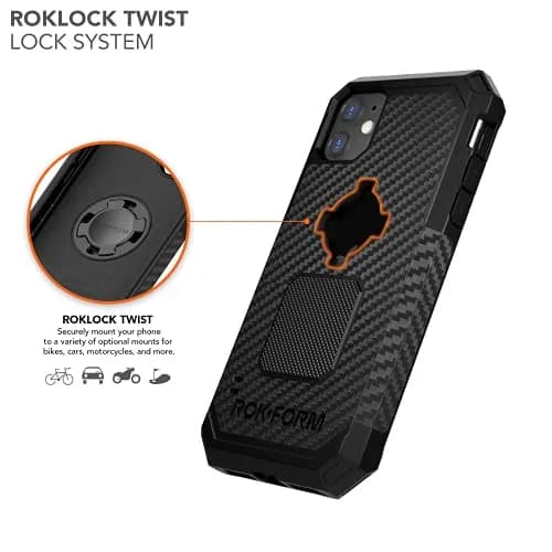 Rokform Rugged Series iPhone 11 Case with RokLock Twist Lock & Magnetic Mount - Black thumbnail 4