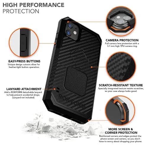Rokform Rugged Series iPhone 11 Case with RokLock Twist Lock & Magnetic Mount - Black thumbnail 2