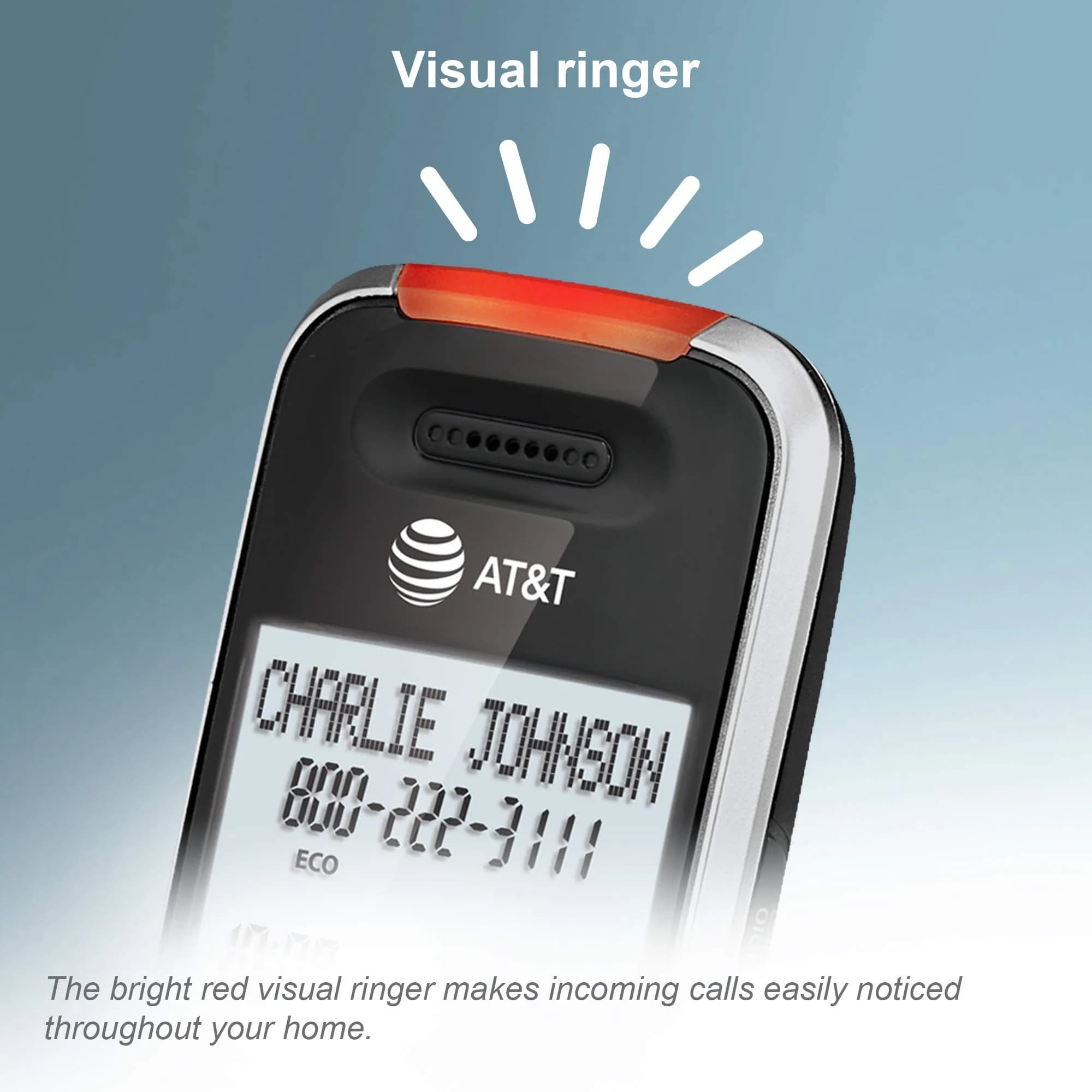 AT&T BL102-4 DECT 6.0 Cordless Phone System with Answering Machine, 4 Handsets, Silver/Black | Unsurpassed Range & Clarity - view 3