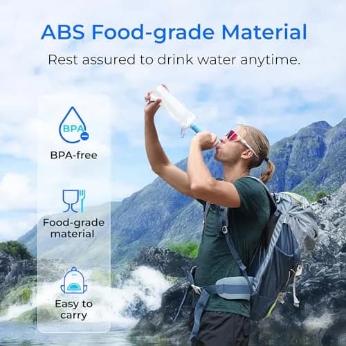 Waterdrop Portable Water Filter Straw 1400 Gallons (5300 Liters) | Survival Water Purifier for Camping, Travel, Backpacking, Emergency Preparedness thumbnail 6