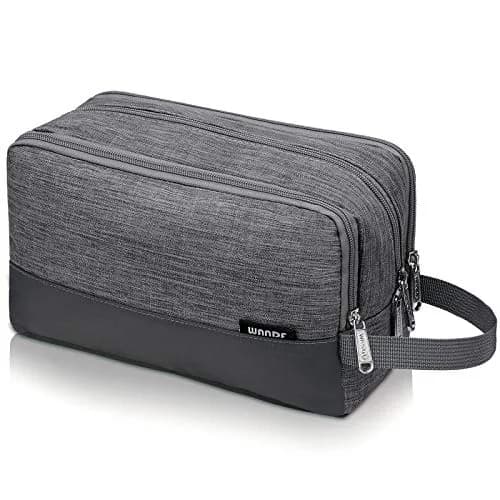 WANDF Travel Toiletry Bag for Men, Small Dopp Kit for Toiletries | Water-Resistant Polyester thumbnail 1