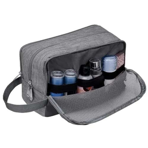 WANDF Travel Toiletry Bag for Men, Small Dopp Kit for Toiletries | Water-Resistant Polyester thumbnail 6