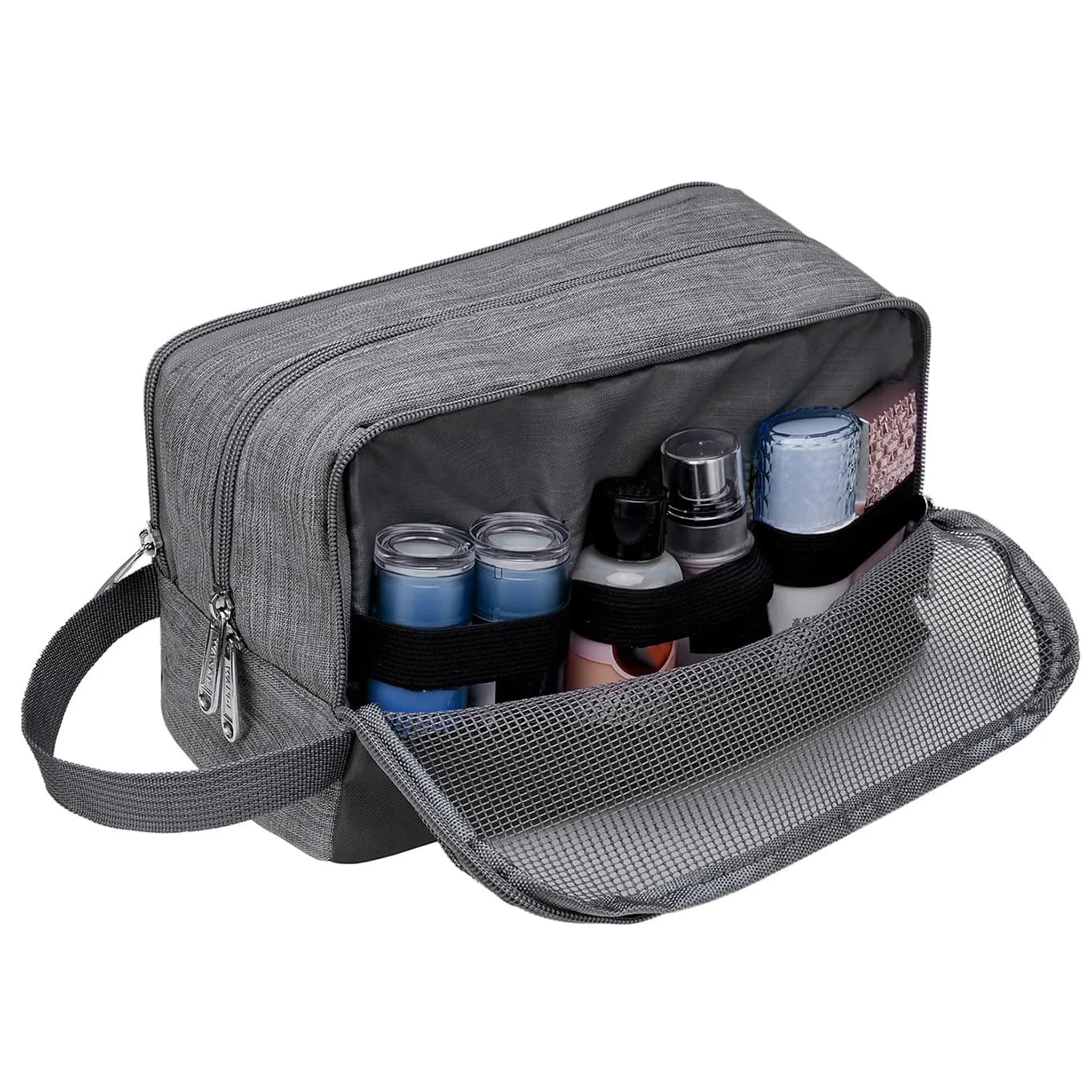 WANDF Travel Toiletry Bag for Men, Small Dopp Kit for Toiletries | Water-Resistant Polyester - view 6