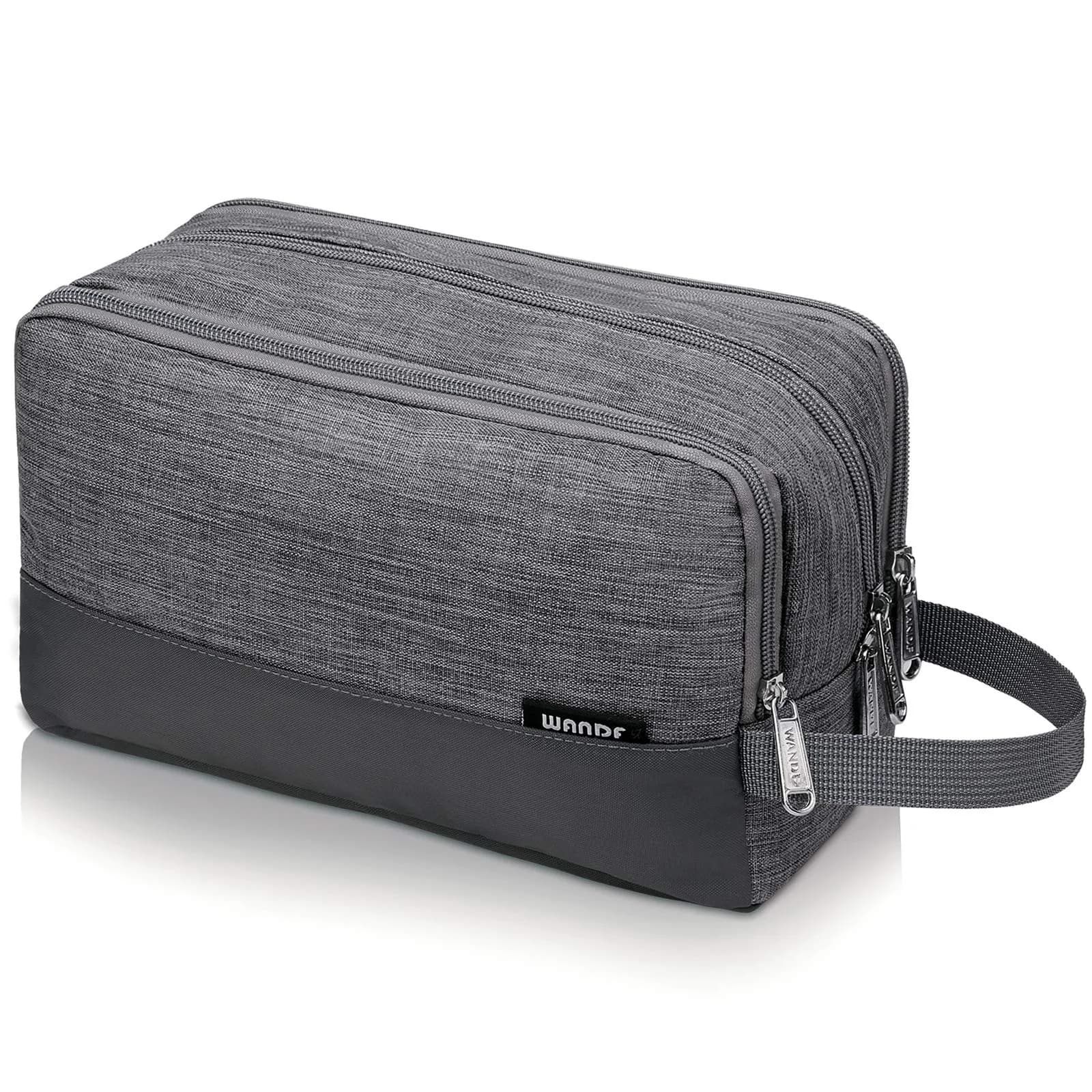 WANDF Travel Toiletry Bag for Men, Small Dopp Kit for Toiletries | Water-Resistant Polyester - main product image