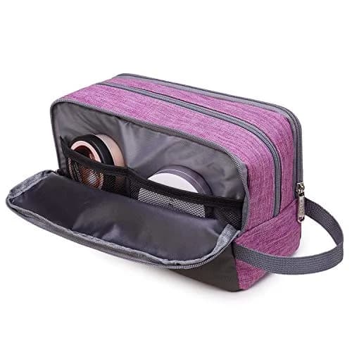 WANDF Travel Toiletry Bag for Men, Small Dopp Kit Purple | Water-Resistant Polyester, 23cm x 12cm x 15cm thumbnail 7
