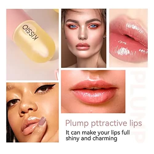KISSIO Natural Lip Plumper Gloss 5.6ml (0.19 Fl Oz) | For Fuller, Hydrated Lips thumbnail 5