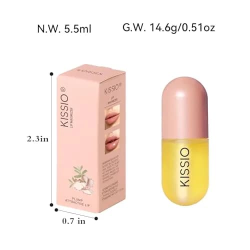 KISSIO Natural Lip Plumper Gloss 5.6ml (0.19 Fl Oz) | For Fuller, Hydrated Lips thumbnail 7