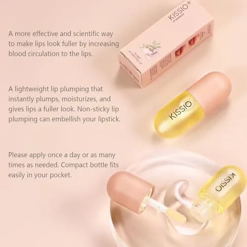 KISSIO Natural Lip Plumper Gloss 5.6ml (0.19 Fl Oz) | For Fuller, Hydrated Lips thumbnail 2