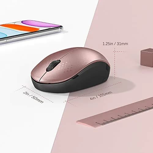 seenda Wireless Mouse 2.4G Noiseless Portable Rose Gold & Black | Compact, Reliable, for PC & Laptop thumbnail 6