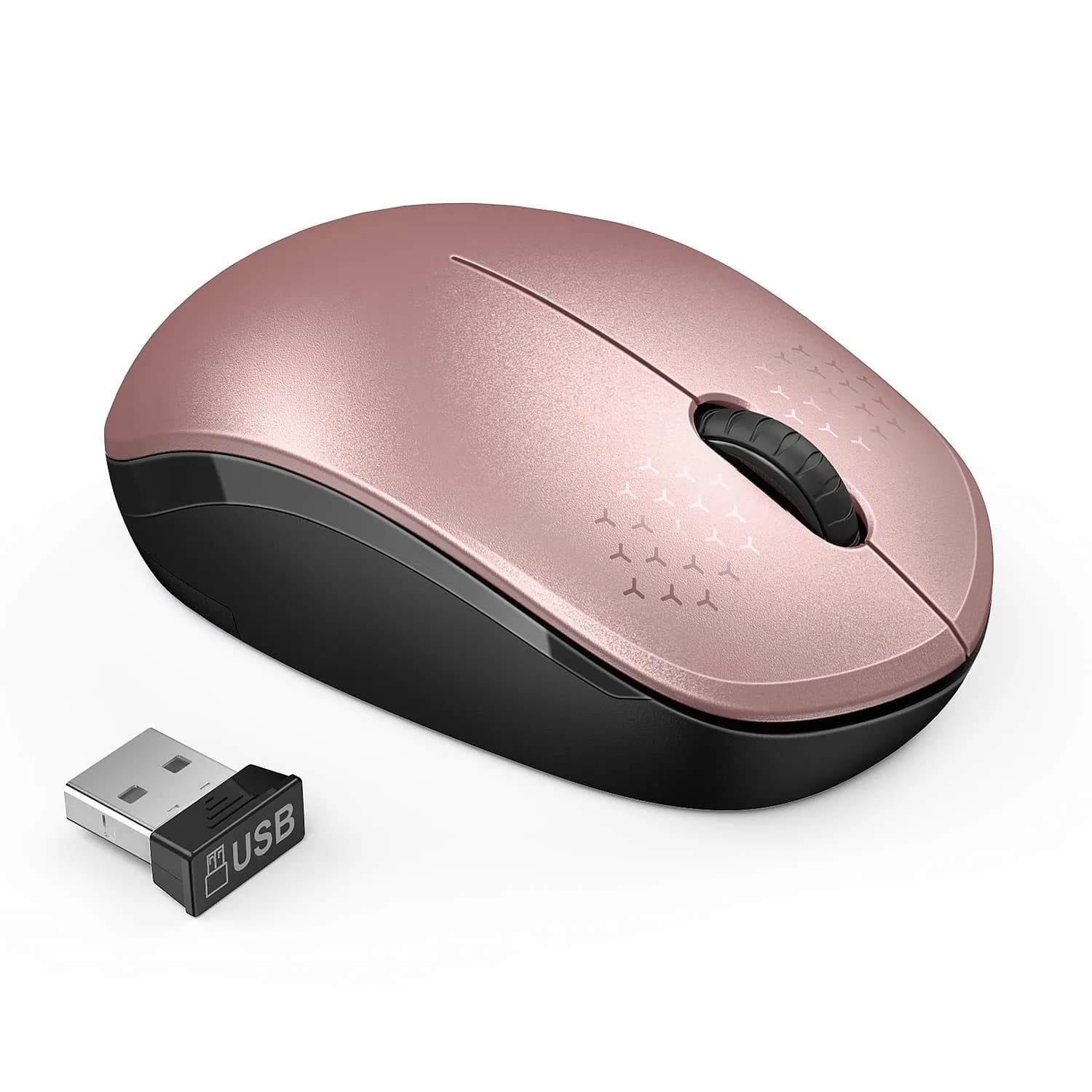seenda Wireless Mouse 2.4G Noiseless Portable Rose Gold & Black | Compact, Reliable, for PC & Laptop - main product image