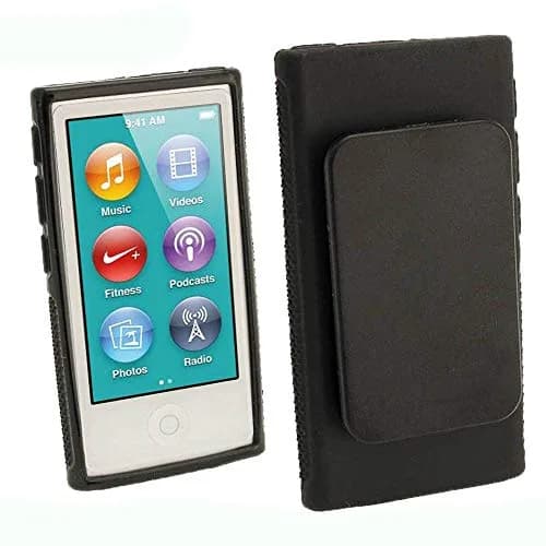 BestforYou Clear 7G Cellular Phone Case with Belt Clip | Shockproof TPU Cover for Apple iPod Nano 7th Gen (Black) thumbnail 4