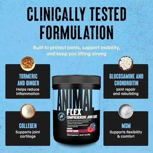 Animal Flex Joint Support Supplement Powder Cherry Berry 348g (13 oz) | Glucosamine & Chondroitin for Joint Health thumbnail 5