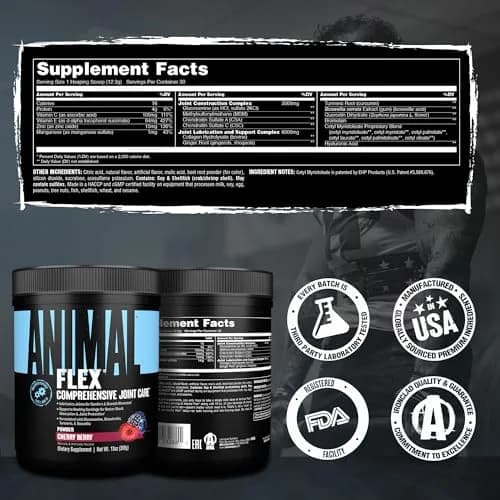 Animal Flex Joint Support Supplement Powder Cherry Berry 348g (13 oz) | Glucosamine & Chondroitin for Joint Health thumbnail 7