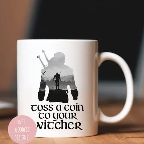 BALOR Toss A Coin To Your Witcher Ceramic Coffee Mug 325ml (11 oz) | Funny Gift for Family, Friend, Coworker thumbnail 2