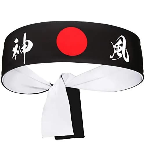 5Chaos Japanese Headband Hachimaki for Karate Cosplay Kitchen Chef | Reversible, Breathable, 38" Sweatband thumbnail 1
