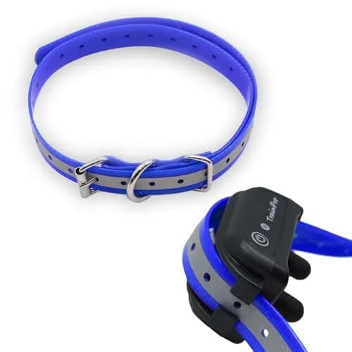 TrainPro Waterproof TPU Replacement Strap for Dog Training Collar, 70 cm (27.5 in) Blue Reflect | Durable & Secure Fit thumbnail 1