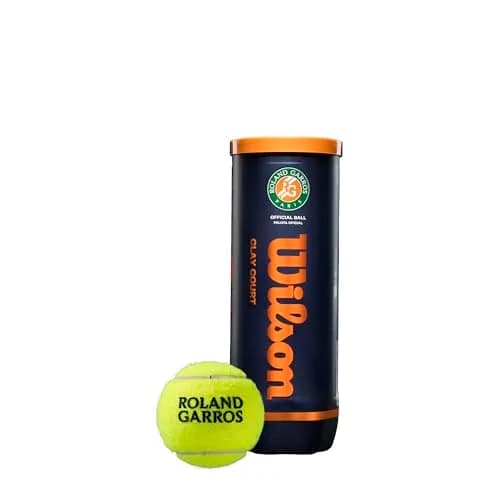 WILSON Roland Garros Clay Tennis Balls - 3 Ball Can | ITF Approved for Competitive Play thumbnail 1