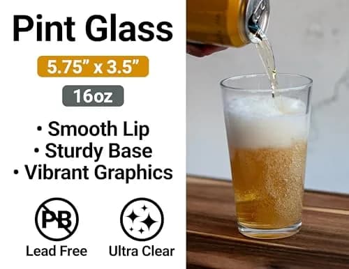 R and R Imports Northwestern University Wildcats 16 oz Pint Glass | Officially Licensed College Fanware thumbnail 2