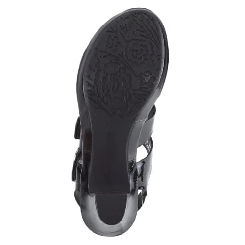 PATRIZIA Triodee Sandals for Women - Casual Platform Slip-On with Adjustable Straps, Black Patent, US 9 thumbnail 10
